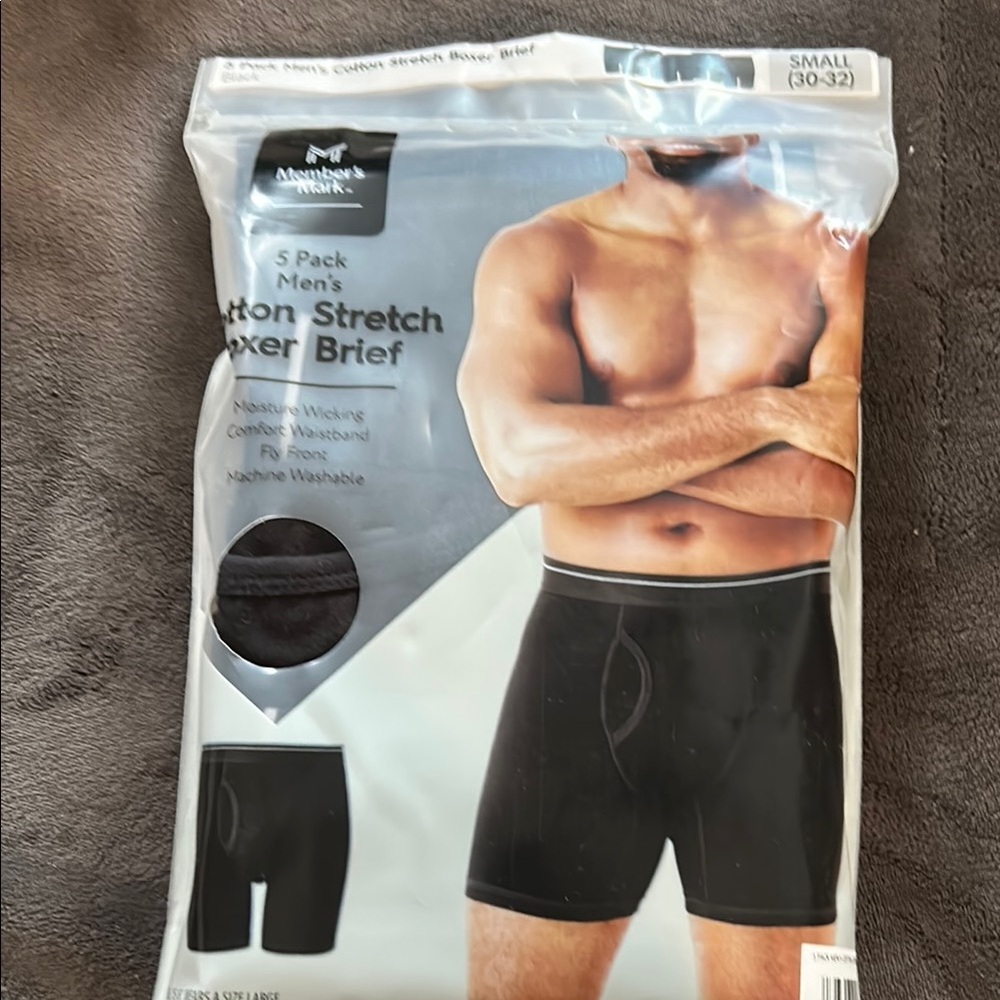 Black Stretch Longer-Leg Boxer Briefs
